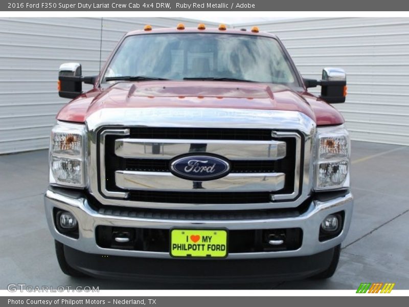 Ruby Red Metallic / Adobe 2016 Ford F350 Super Duty Lariat Crew Cab 4x4 DRW