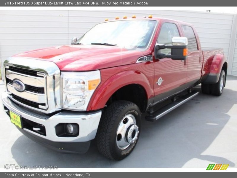 Ruby Red Metallic / Adobe 2016 Ford F350 Super Duty Lariat Crew Cab 4x4 DRW