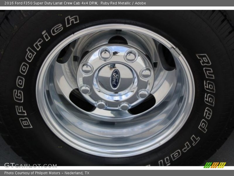 Ruby Red Metallic / Adobe 2016 Ford F350 Super Duty Lariat Crew Cab 4x4 DRW