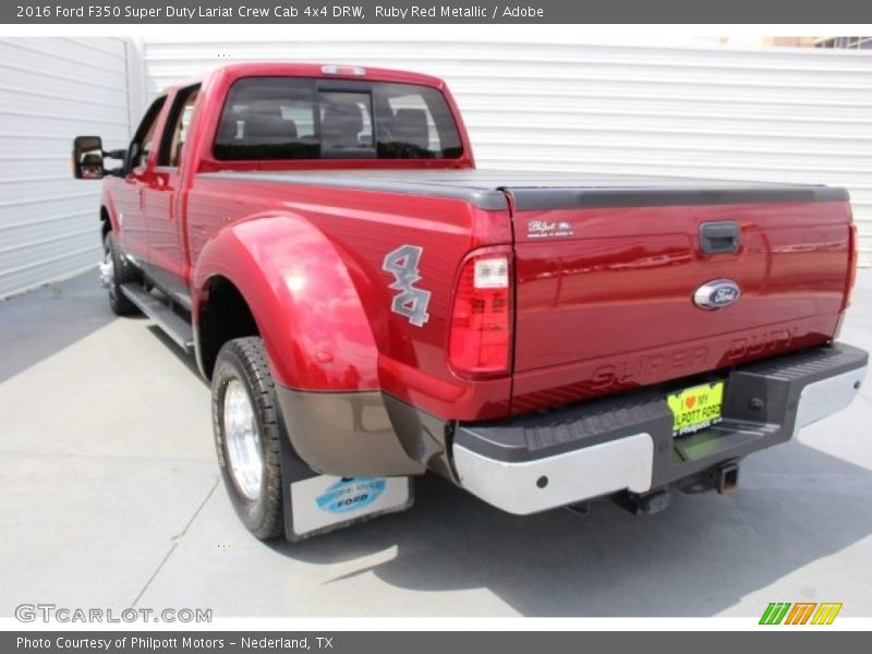 Ruby Red Metallic / Adobe 2016 Ford F350 Super Duty Lariat Crew Cab 4x4 DRW