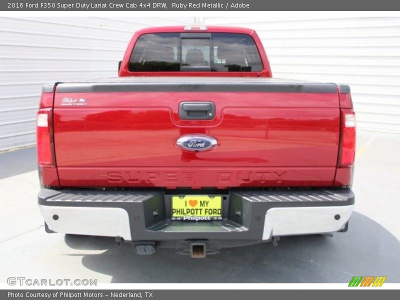 Ruby Red Metallic / Adobe 2016 Ford F350 Super Duty Lariat Crew Cab 4x4 DRW