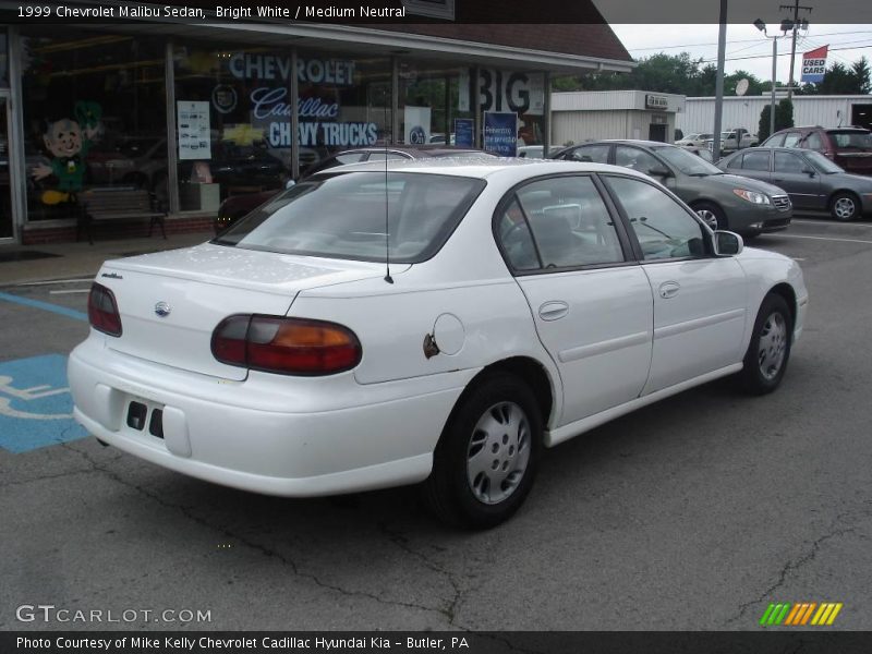 Bright White / Medium Neutral 1999 Chevrolet Malibu Sedan