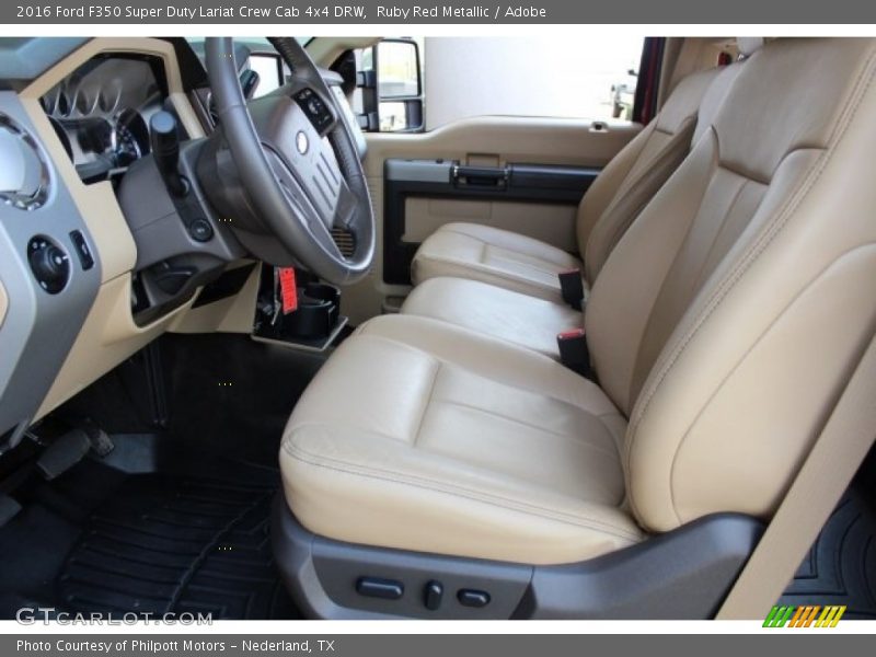 Ruby Red Metallic / Adobe 2016 Ford F350 Super Duty Lariat Crew Cab 4x4 DRW