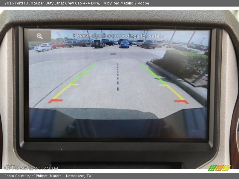 Ruby Red Metallic / Adobe 2016 Ford F350 Super Duty Lariat Crew Cab 4x4 DRW