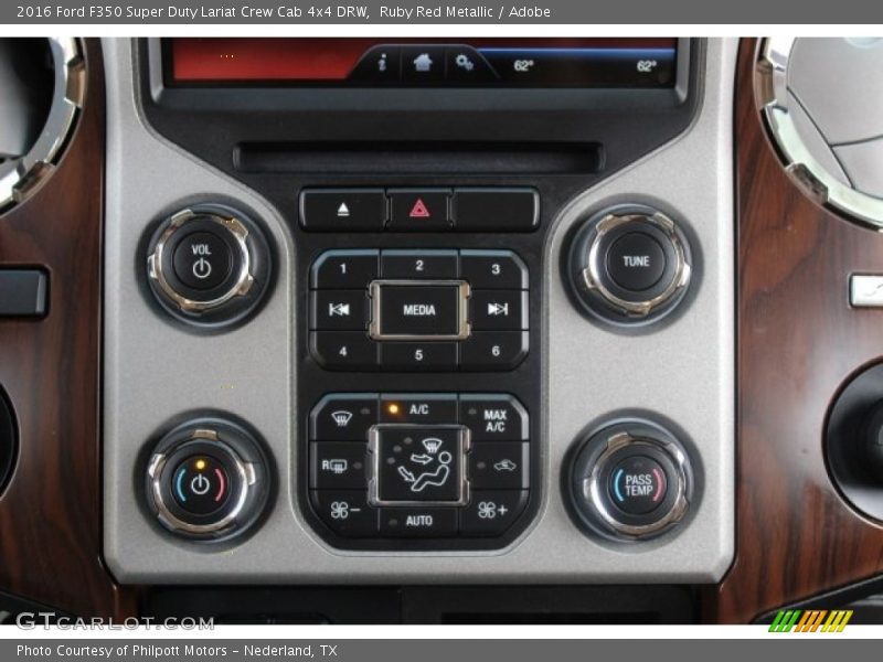 Ruby Red Metallic / Adobe 2016 Ford F350 Super Duty Lariat Crew Cab 4x4 DRW