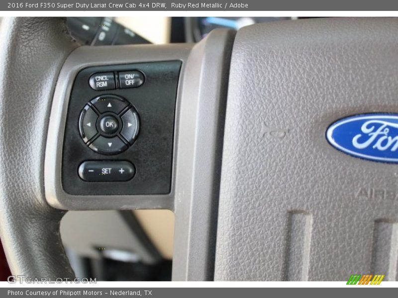 Ruby Red Metallic / Adobe 2016 Ford F350 Super Duty Lariat Crew Cab 4x4 DRW