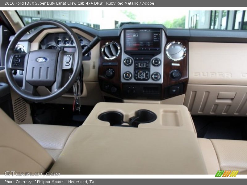 Ruby Red Metallic / Adobe 2016 Ford F350 Super Duty Lariat Crew Cab 4x4 DRW