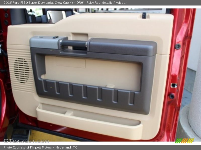 Ruby Red Metallic / Adobe 2016 Ford F350 Super Duty Lariat Crew Cab 4x4 DRW