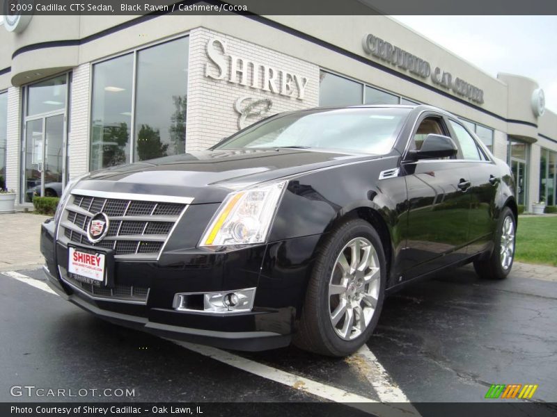 Black Raven / Cashmere/Cocoa 2009 Cadillac CTS Sedan
