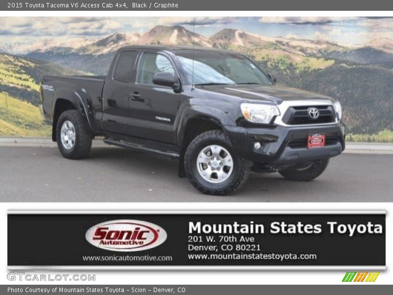 Black / Graphite 2015 Toyota Tacoma V6 Access Cab 4x4