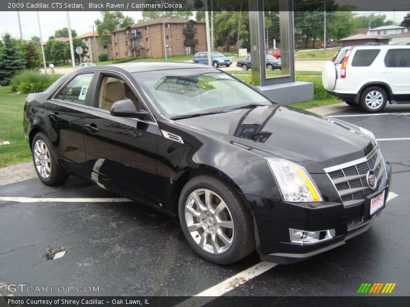 Black Raven / Cashmere/Cocoa 2009 Cadillac CTS Sedan