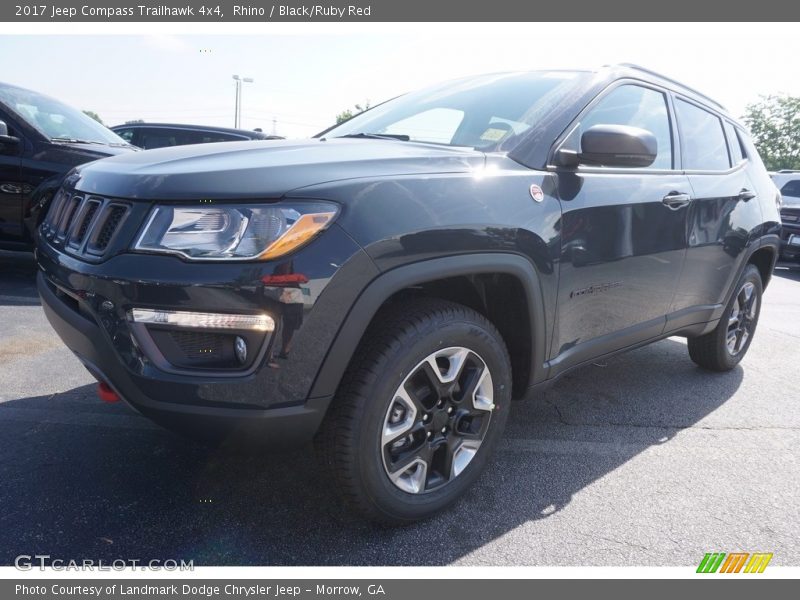 Rhino / Black/Ruby Red 2017 Jeep Compass Trailhawk 4x4