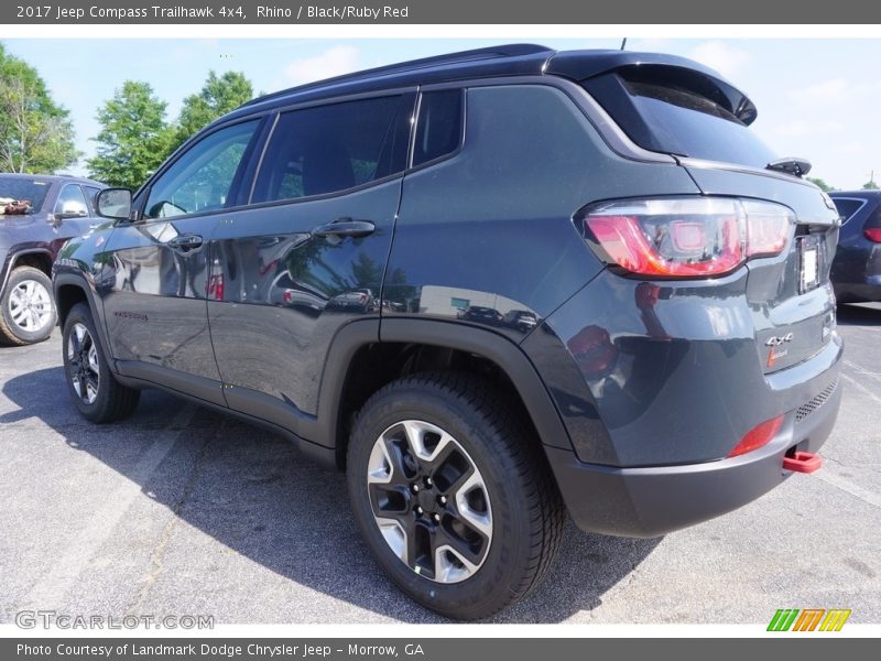Rhino / Black/Ruby Red 2017 Jeep Compass Trailhawk 4x4