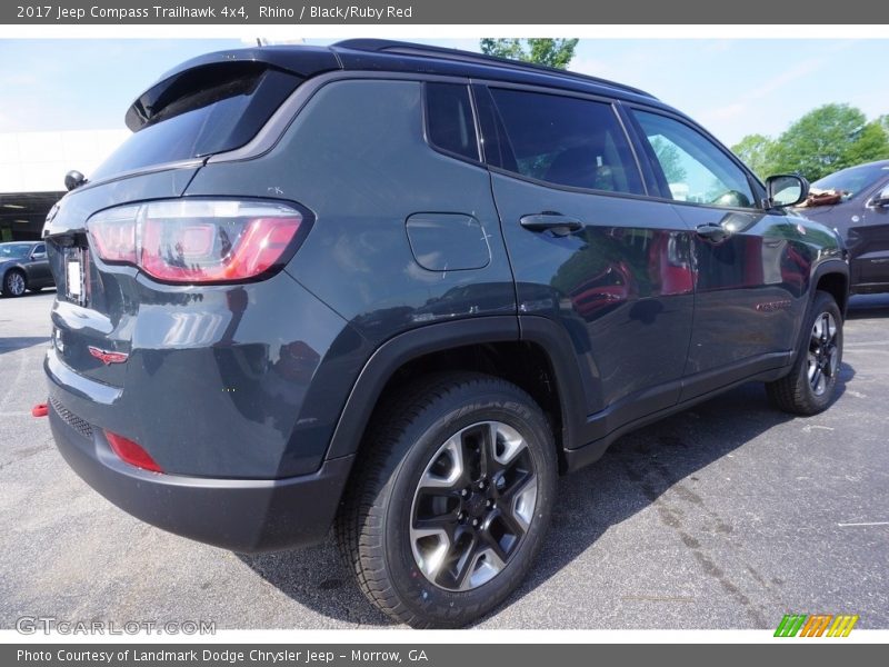 Rhino / Black/Ruby Red 2017 Jeep Compass Trailhawk 4x4