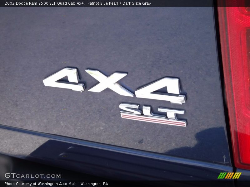 Patriot Blue Pearl / Dark Slate Gray 2003 Dodge Ram 2500 SLT Quad Cab 4x4
