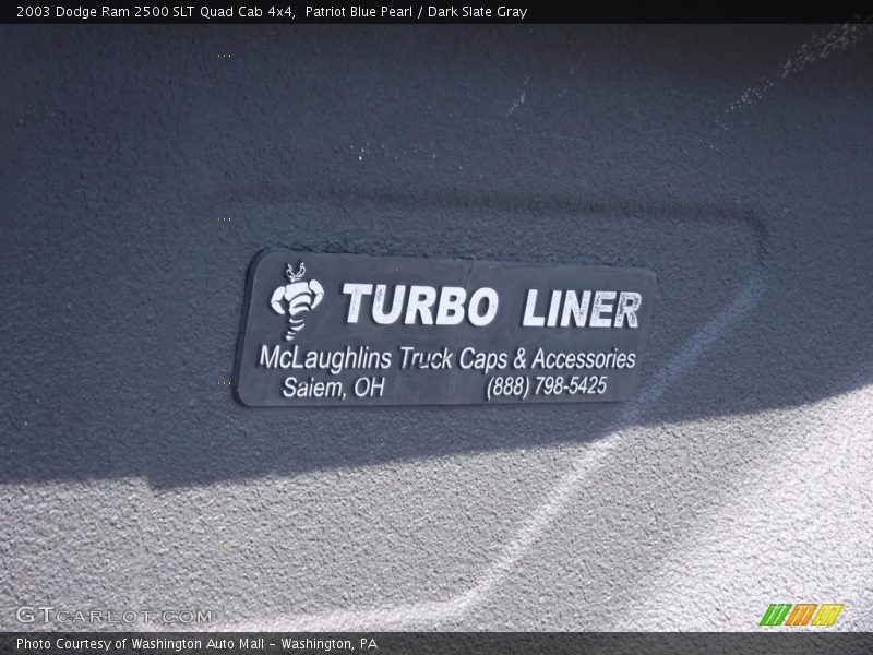 Patriot Blue Pearl / Dark Slate Gray 2003 Dodge Ram 2500 SLT Quad Cab 4x4