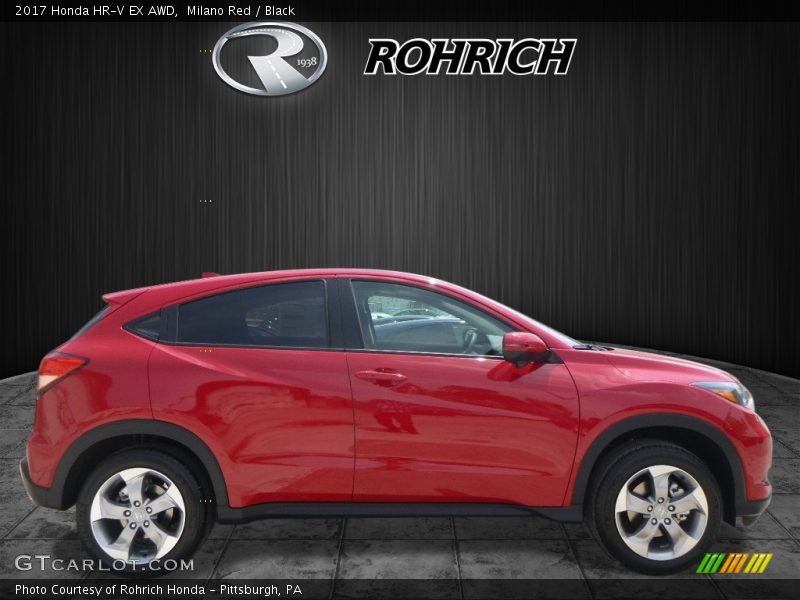 Milano Red / Black 2017 Honda HR-V EX AWD