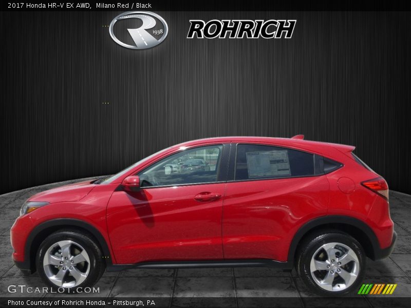 Milano Red / Black 2017 Honda HR-V EX AWD