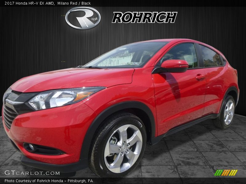 Milano Red / Black 2017 Honda HR-V EX AWD