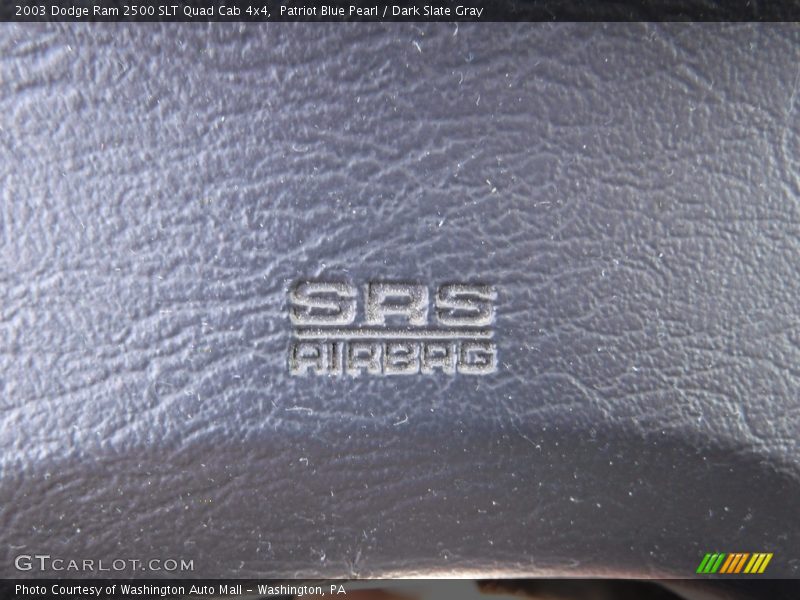 Patriot Blue Pearl / Dark Slate Gray 2003 Dodge Ram 2500 SLT Quad Cab 4x4