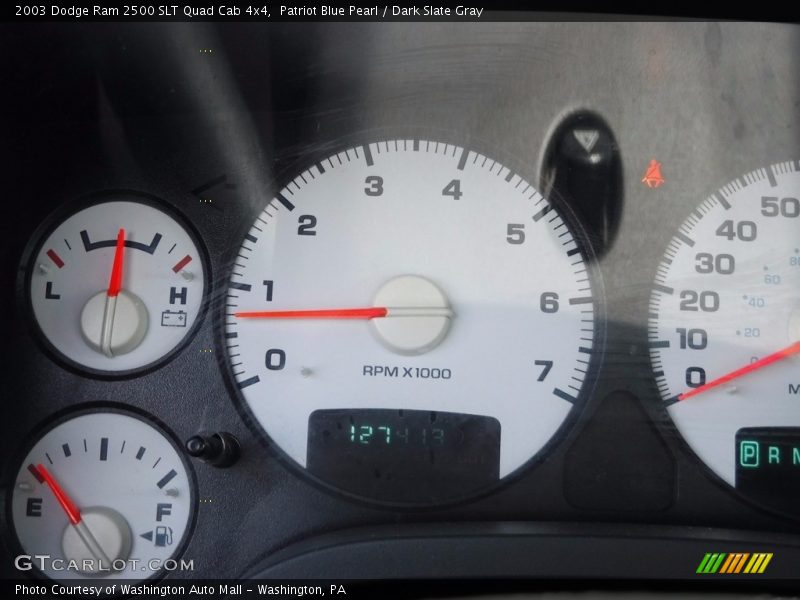 Patriot Blue Pearl / Dark Slate Gray 2003 Dodge Ram 2500 SLT Quad Cab 4x4