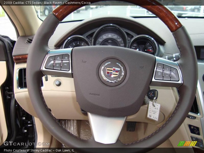 Black Raven / Cashmere/Cocoa 2009 Cadillac CTS Sedan