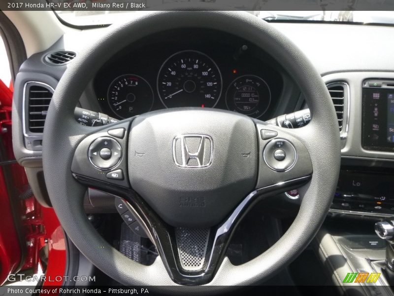 Milano Red / Black 2017 Honda HR-V EX AWD