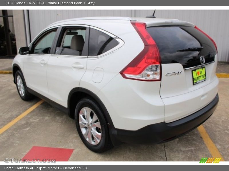 White Diamond Pearl / Gray 2014 Honda CR-V EX-L