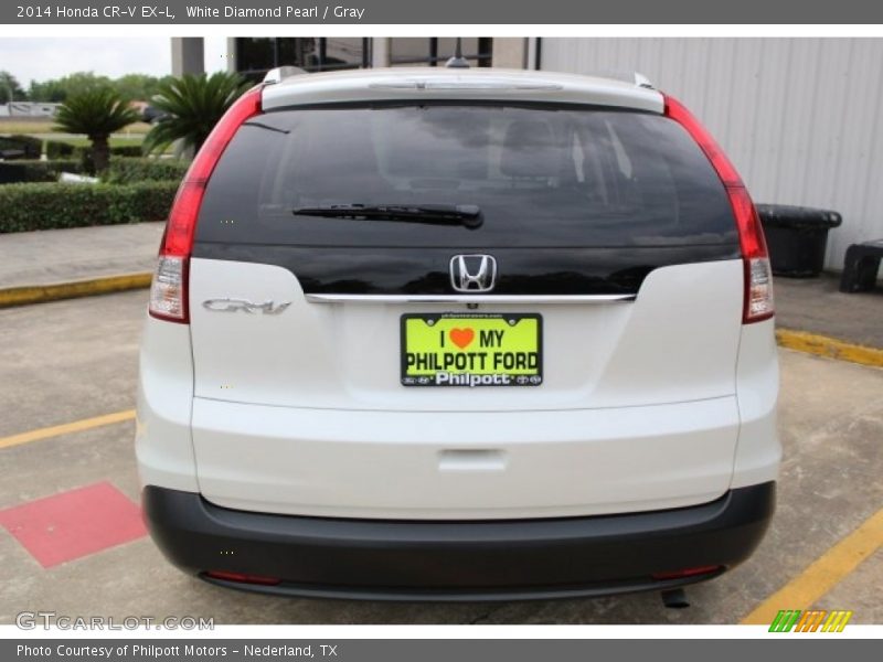 White Diamond Pearl / Gray 2014 Honda CR-V EX-L