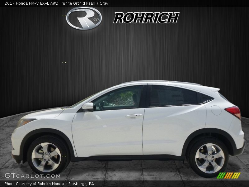 White Orchid Pearl / Gray 2017 Honda HR-V EX-L AWD
