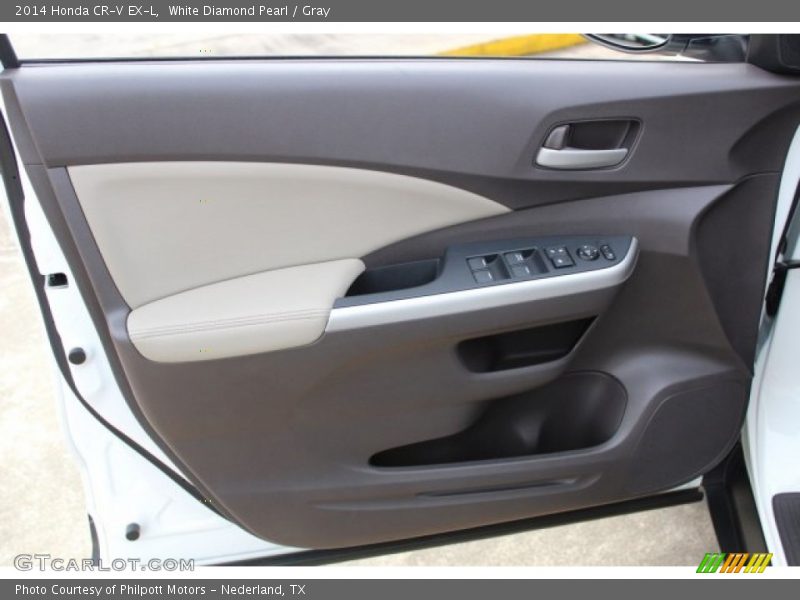 White Diamond Pearl / Gray 2014 Honda CR-V EX-L