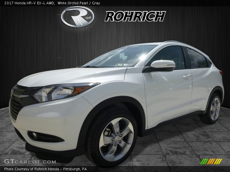 White Orchid Pearl / Gray 2017 Honda HR-V EX-L AWD