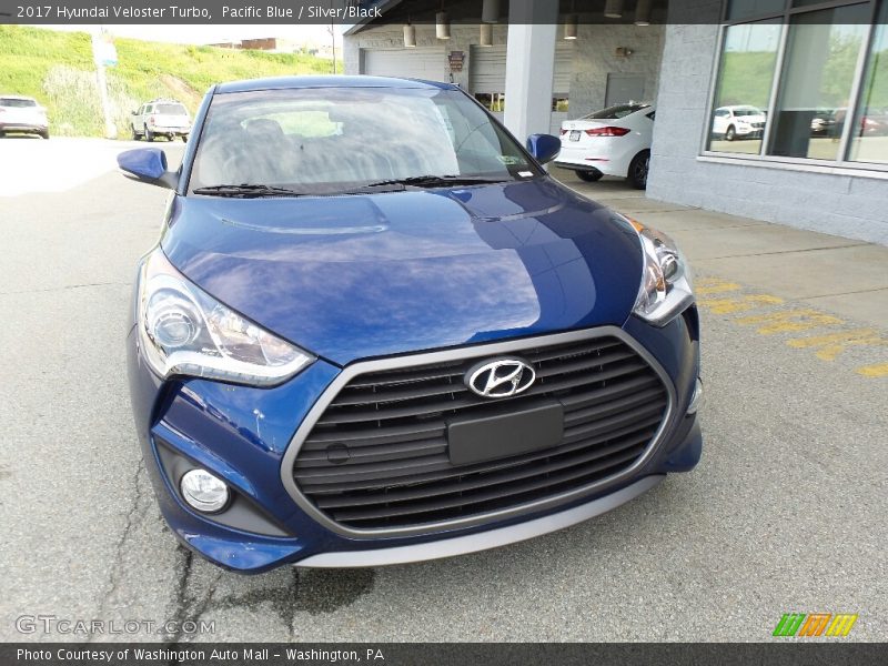 Pacific Blue / Silver/Black 2017 Hyundai Veloster Turbo