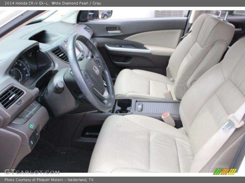 White Diamond Pearl / Gray 2014 Honda CR-V EX-L