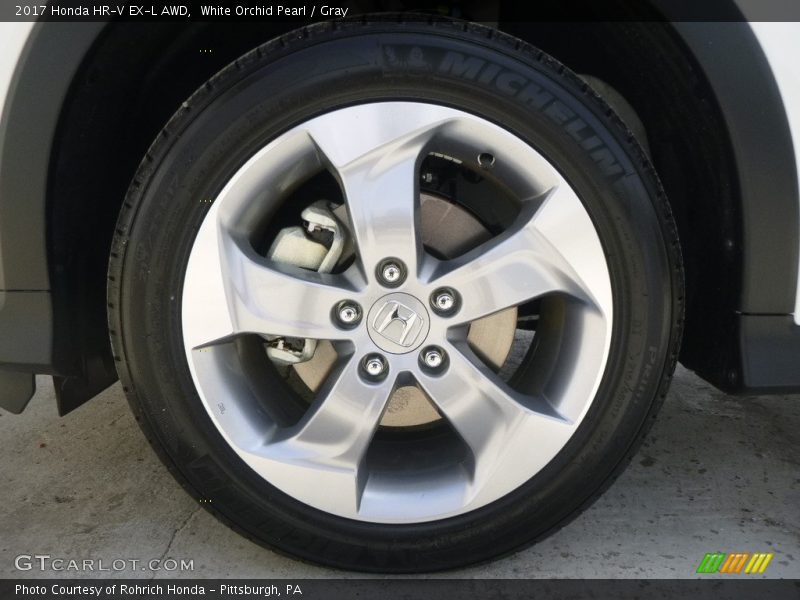 White Orchid Pearl / Gray 2017 Honda HR-V EX-L AWD