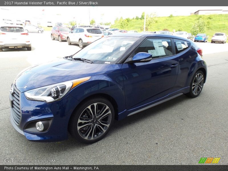 Pacific Blue / Silver/Black 2017 Hyundai Veloster Turbo