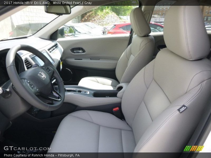 White Orchid Pearl / Gray 2017 Honda HR-V EX-L AWD