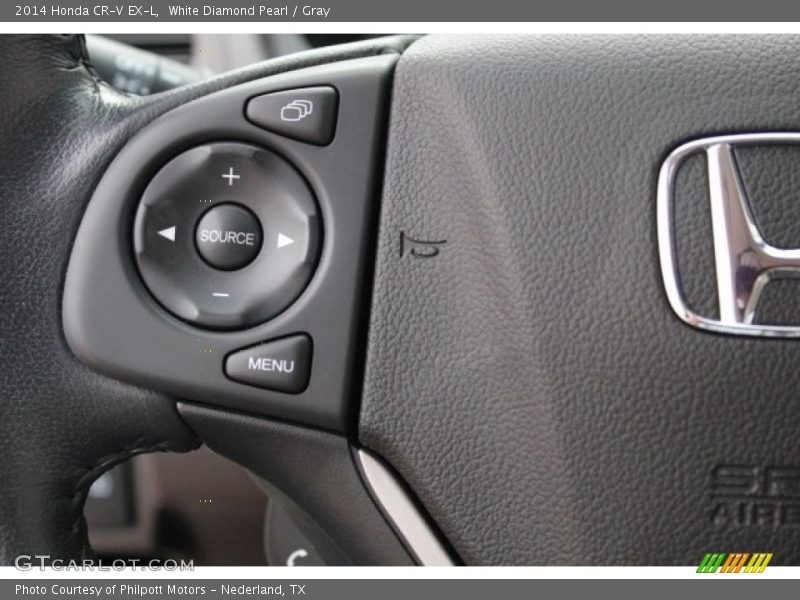 White Diamond Pearl / Gray 2014 Honda CR-V EX-L