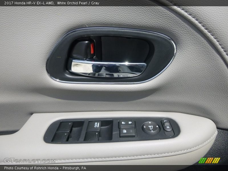 White Orchid Pearl / Gray 2017 Honda HR-V EX-L AWD