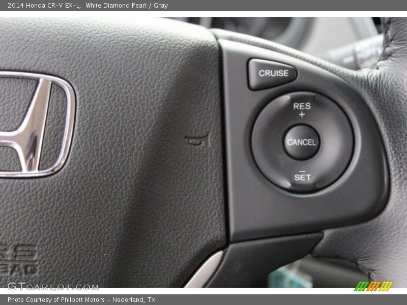 White Diamond Pearl / Gray 2014 Honda CR-V EX-L