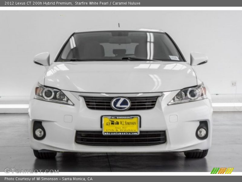 Starfire White Pearl / Caramel Nuluxe 2012 Lexus CT 200h Hybrid Premium