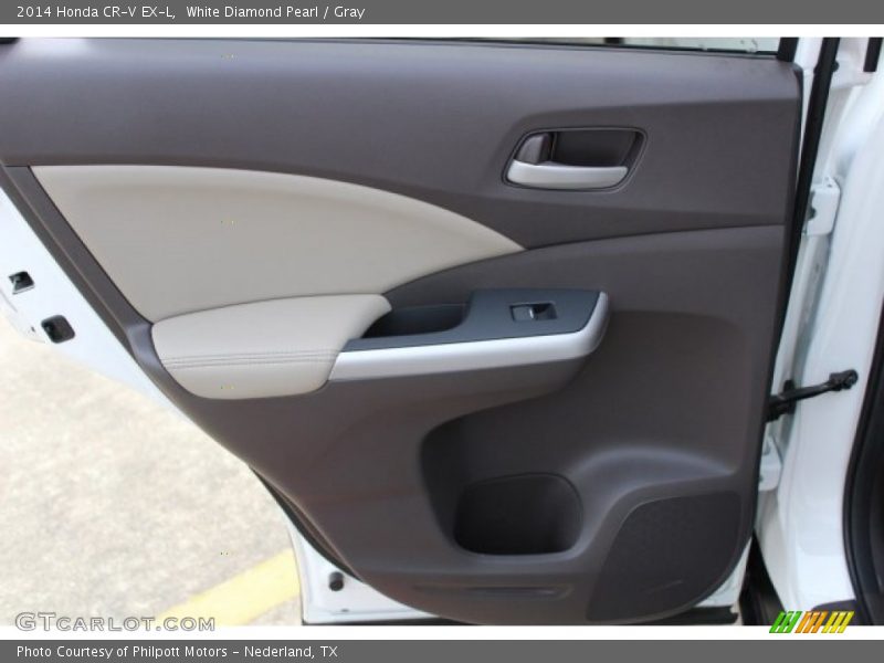 White Diamond Pearl / Gray 2014 Honda CR-V EX-L