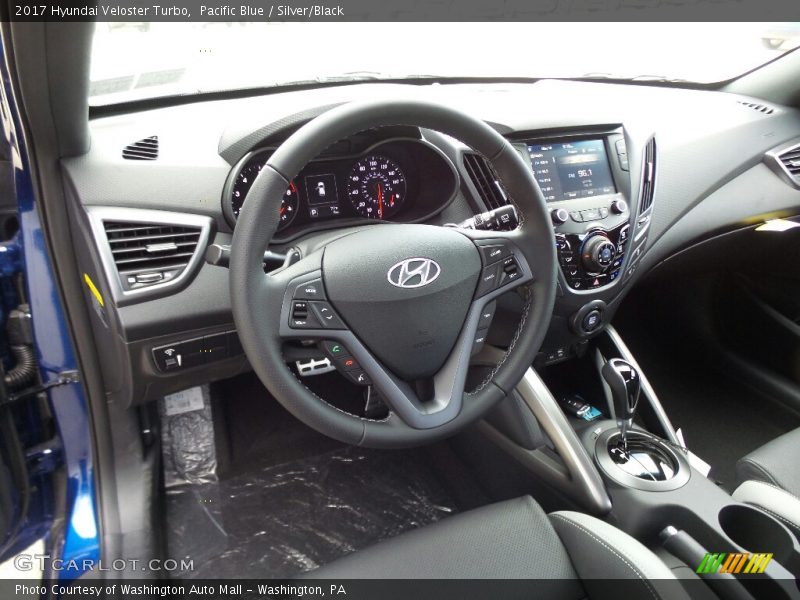  2017 Veloster Turbo Silver/Black Interior