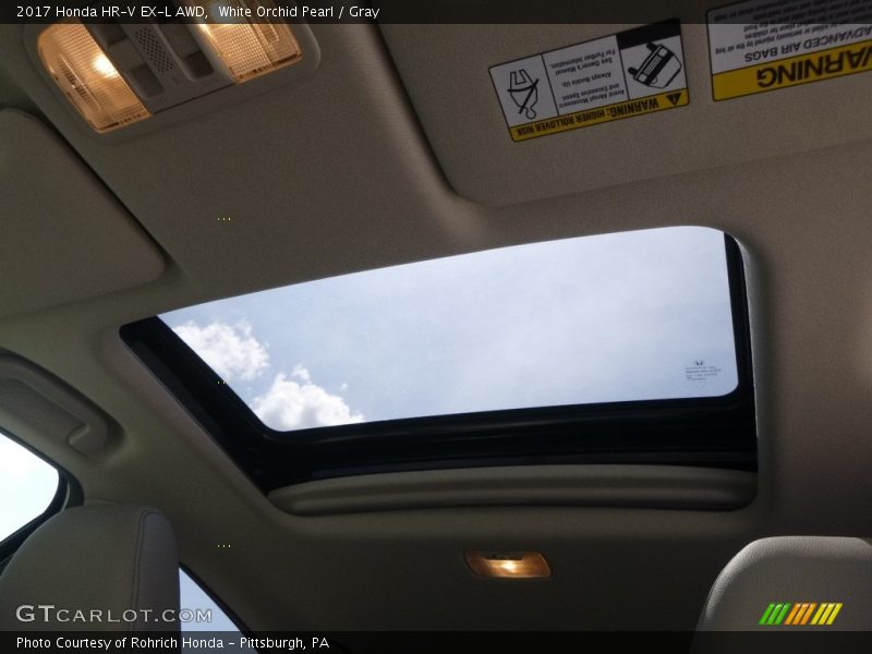 White Orchid Pearl / Gray 2017 Honda HR-V EX-L AWD
