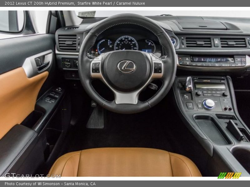 Starfire White Pearl / Caramel Nuluxe 2012 Lexus CT 200h Hybrid Premium