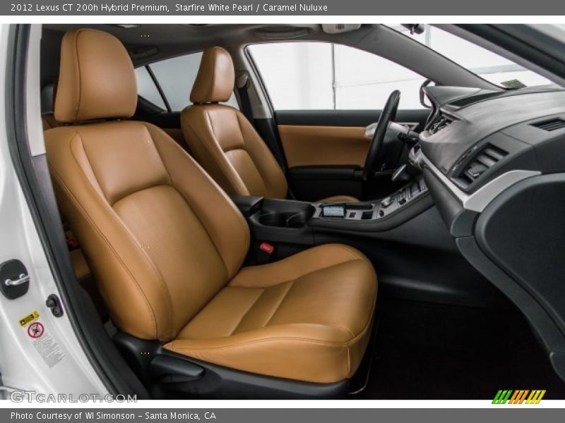 Starfire White Pearl / Caramel Nuluxe 2012 Lexus CT 200h Hybrid Premium