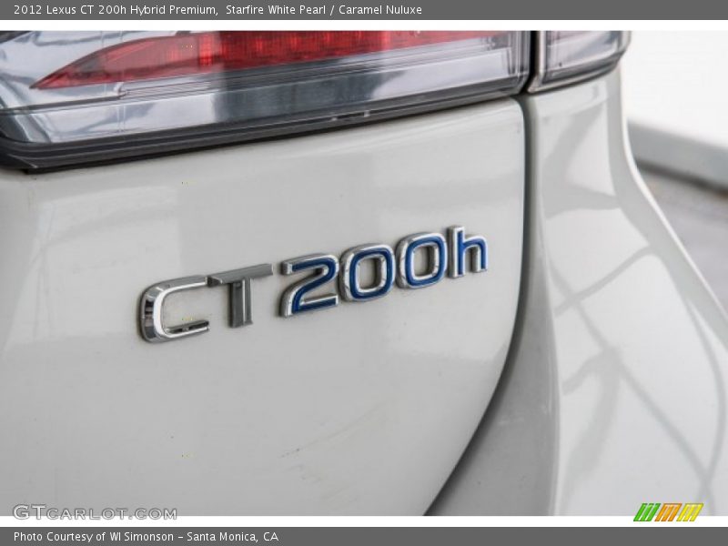Starfire White Pearl / Caramel Nuluxe 2012 Lexus CT 200h Hybrid Premium