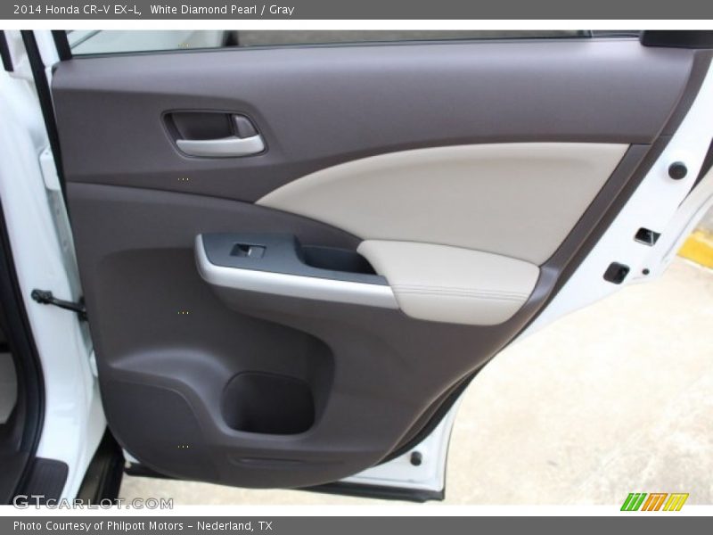 White Diamond Pearl / Gray 2014 Honda CR-V EX-L