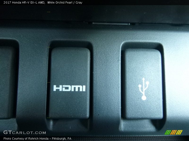 White Orchid Pearl / Gray 2017 Honda HR-V EX-L AWD