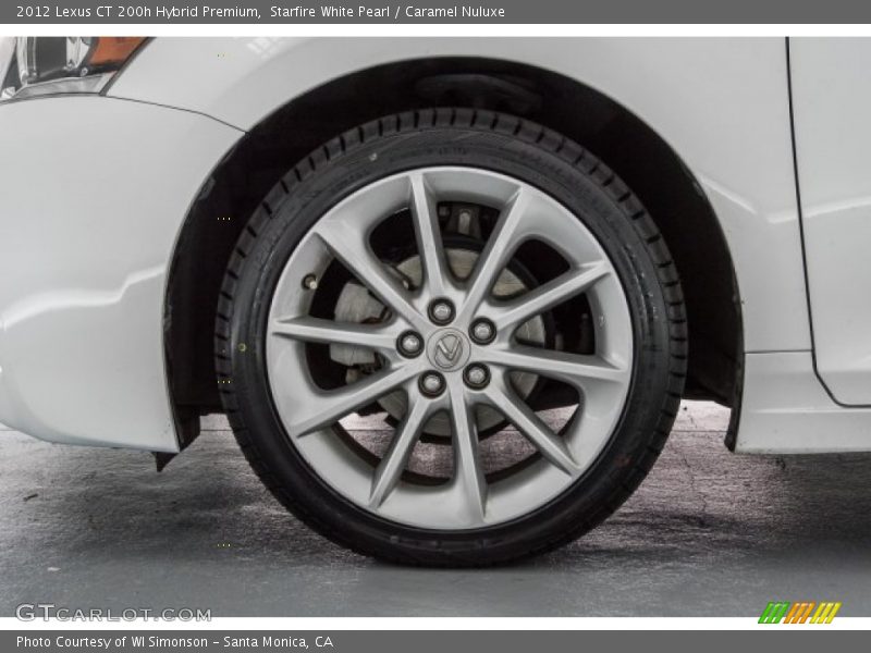 Starfire White Pearl / Caramel Nuluxe 2012 Lexus CT 200h Hybrid Premium